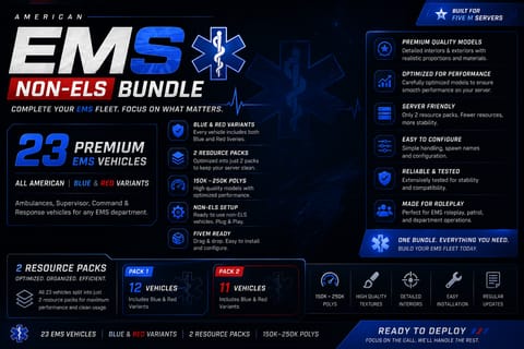 American EMS – Non-ELS – Bundle Pack — FiveM car pack