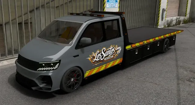 Flatbed Tow Truck + Advanced Tow Script – ELS — FiveM flatbed tow truck